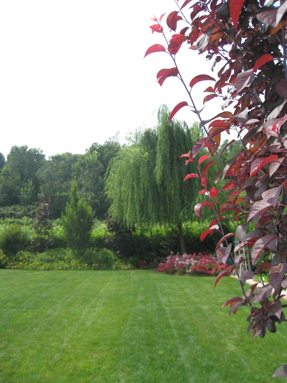 giardino artificiale con erba sintetica