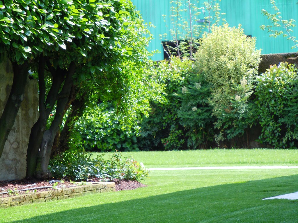 giardinetto di casa con erba sintetica